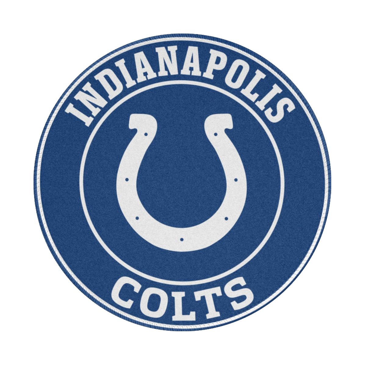 Indianapolis Colts Circle Logo Waterproof Round Mouse Pad for Wireless Mouse