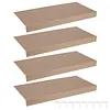 [US Local Warehouse] Set of 4 Wire Shelf Cover 0.32in Thick Removable Wire Rack Covers Easy To Clean and Install PVC Pantry Shelf Cover for Kitchen Pantrys Bathroom Office Shelving (43x20x3in)