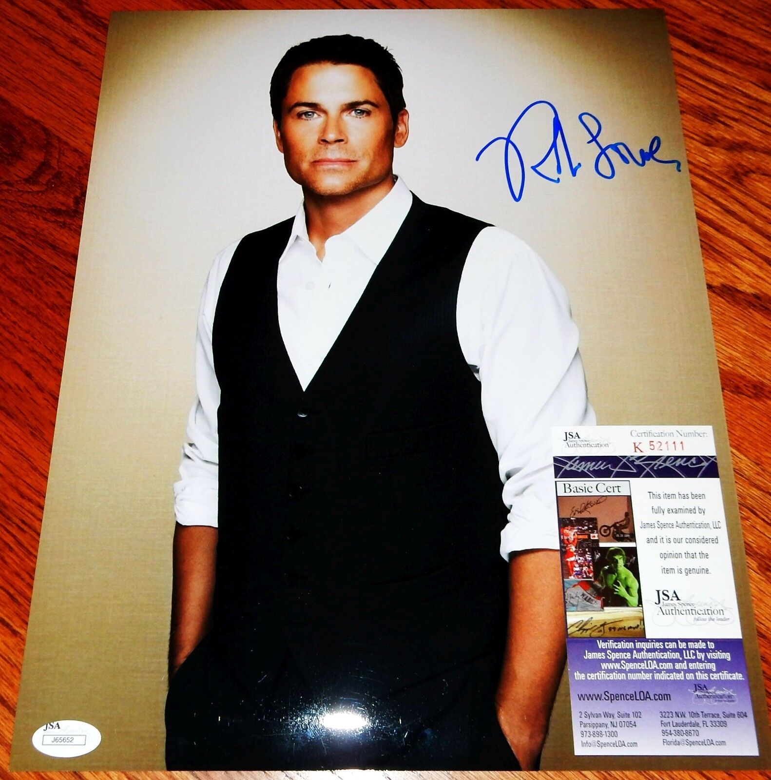 Rob Lowe Signed 11x14 Photo Poster painting JSA COA Full Auto Autograph Outsiders St Elmo's Fire