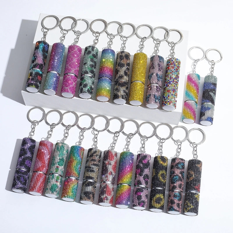 Luxurious Leopard Aluminium Alloy Crystal Women's Keychain