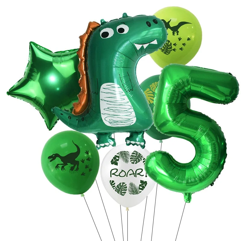 Dinosaur Theme Party Dinosaur Balloon Disposable Tableware Set Kids Boy Birthday Party Decoration Jungle Party Baby Shower Favor