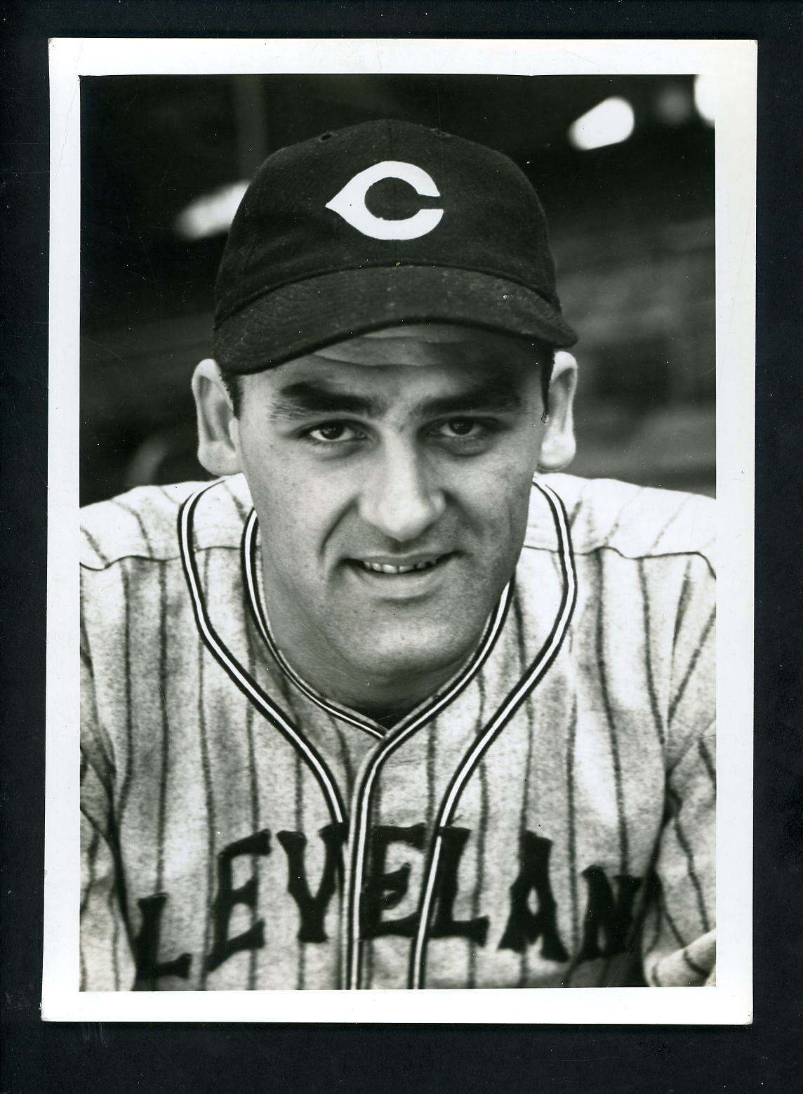 Al Milnar circa 1940's Press Original Photo Poster painting Cleveland Indians head shot