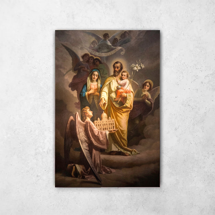 St. Joseph Patron of the Church by Giuseppe Rollini Canvas Wall Art 