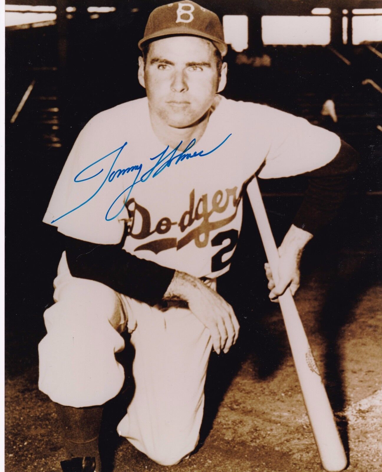 Tommy Holmes Brooklyn Dodgers Autographed 8x10 Photo Poster painting W/COA LL