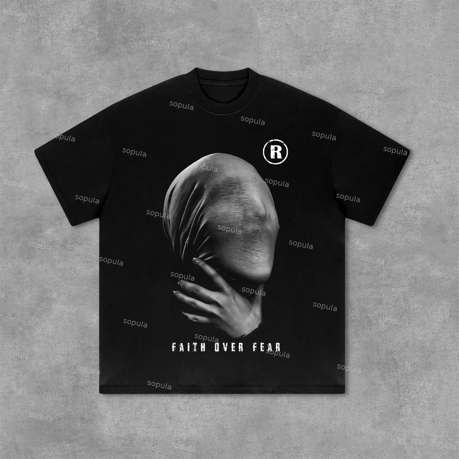 Sopula Mummy Graphic Faith Over Fear Print Cotton T-Shirt - SOPULA