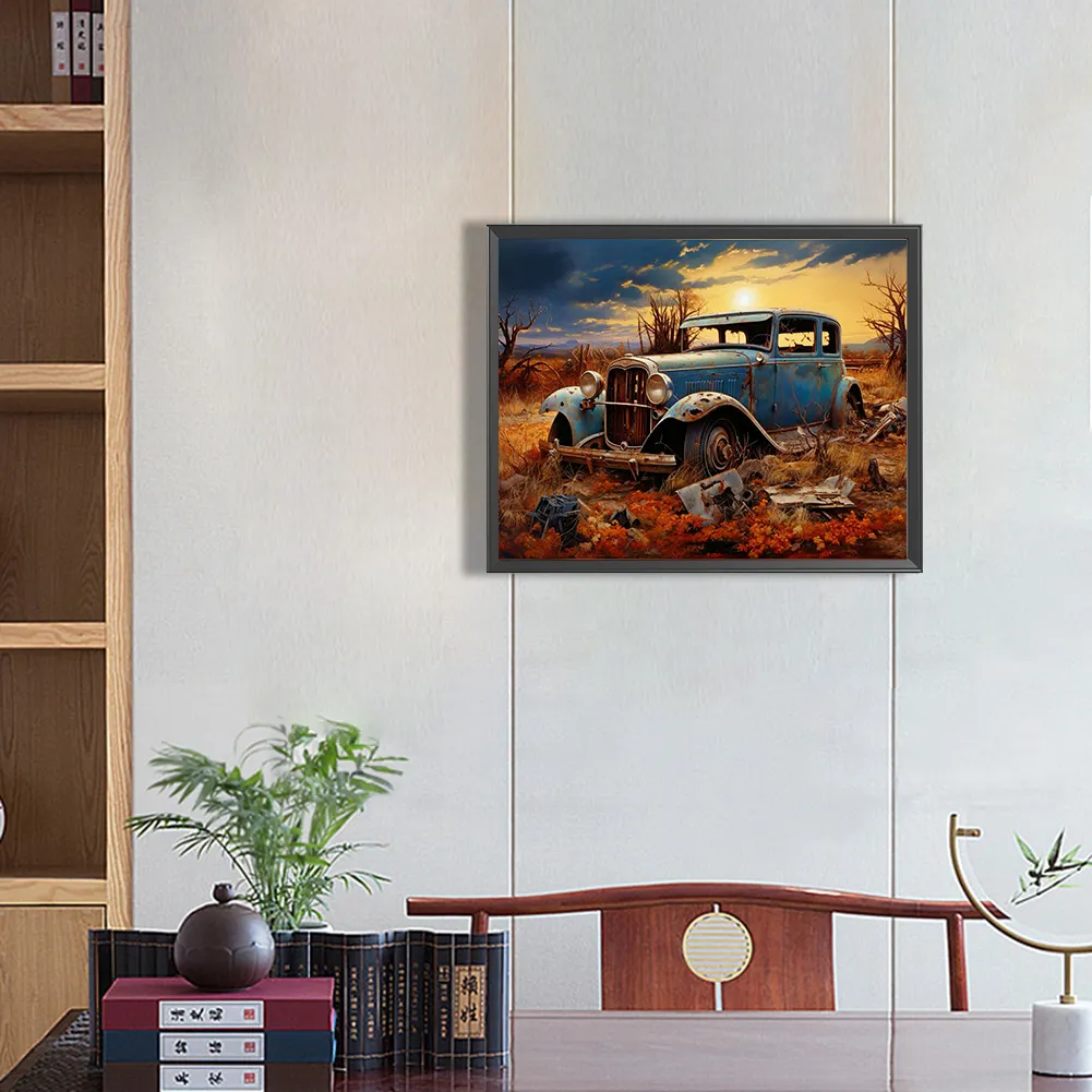 Diamond Painting - Full Round Drill - Scrap Car(Canvas|50*40cm)