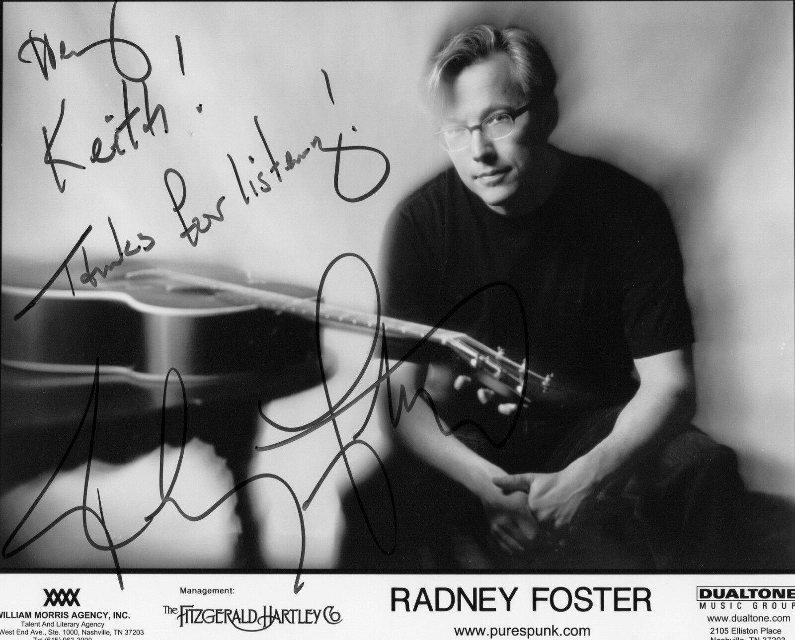 RADNEY FOSTER AUTOGRAPH, COUNTRY MUSIC