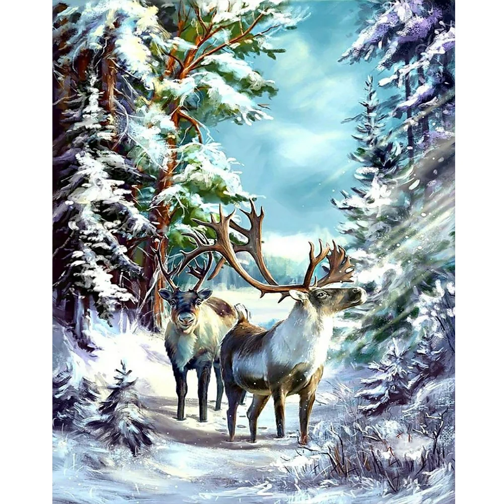 Full Round Diamond Painting - Deer(Canvas|40*50cm)