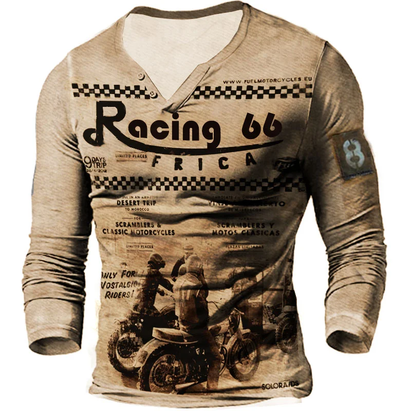 Men's outdoor quick-drying motorcycle rally printed top / [viawink] /
