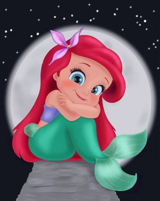 

Cute Little Ariel – Paint By Numbers - 40*50CM, 501 Original