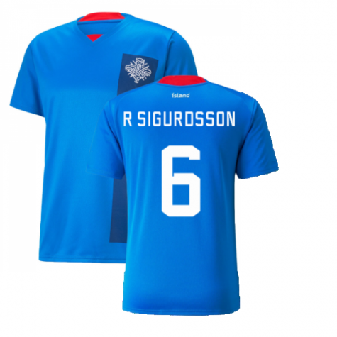 Island Ragnar Sigurðsson 6 Home Trikot 2022-2023