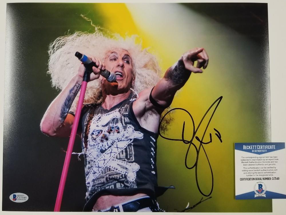 DEE SNIDER Signed 11x14 Photo Poster painting Auto Twisted Sister ~ BAS Beckett COA