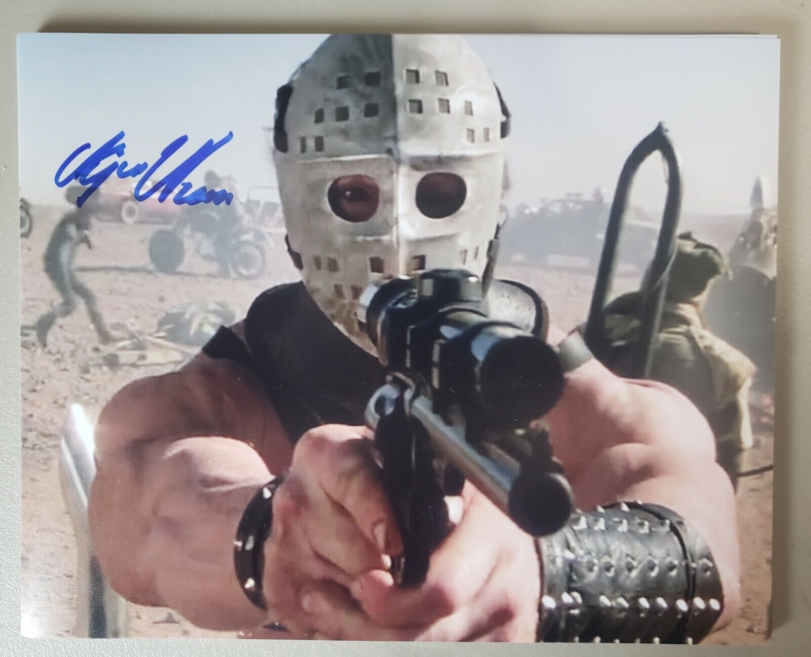 Kjell Nilsson 8x10 signed The Road Warrior as Lord Humungus