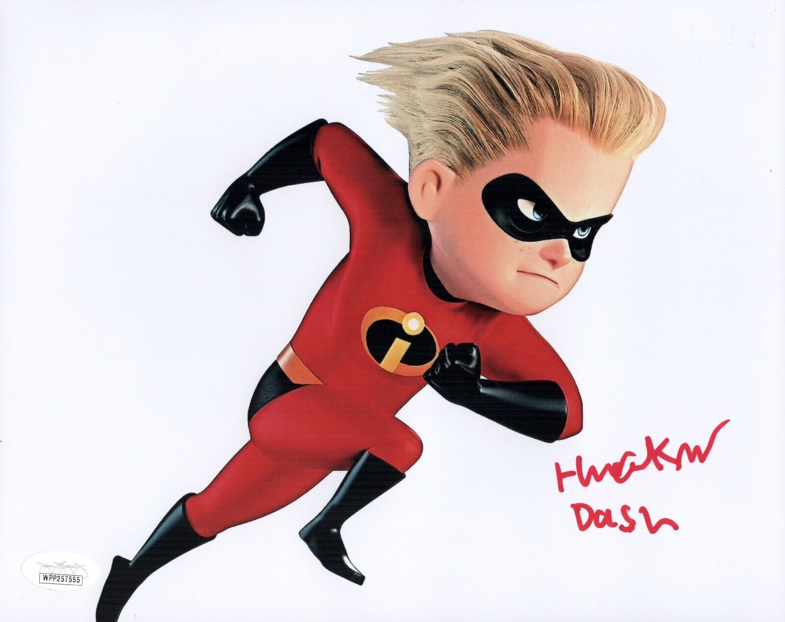 HUCK MILNER Signed INCREDIBLES 2 Dash 8x10 Photo Poster painting In Person Autograph JSA COA