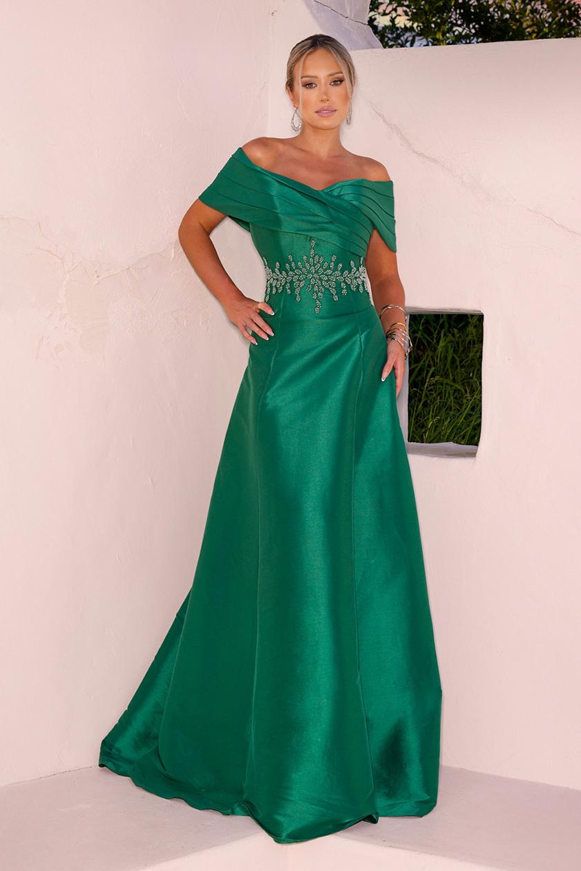 Lvs&Broner Off the Shoulder Strapless Sleeveless Long Prom Dress With Appliques