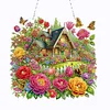 (US Only)Garden House 2D Flat DIY Diamond Art Pendant Home Wall Decoration Crafts
