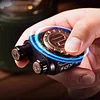 EDC Twin Linkage Push Card Fingertip Gyroscope Snap Coin Metal Trendy Play Piece Decompression Mechanical Black Technology Toy