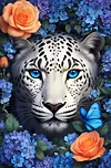 Luxury AB Velvet Diamond Painting Kit - Snow Leopard