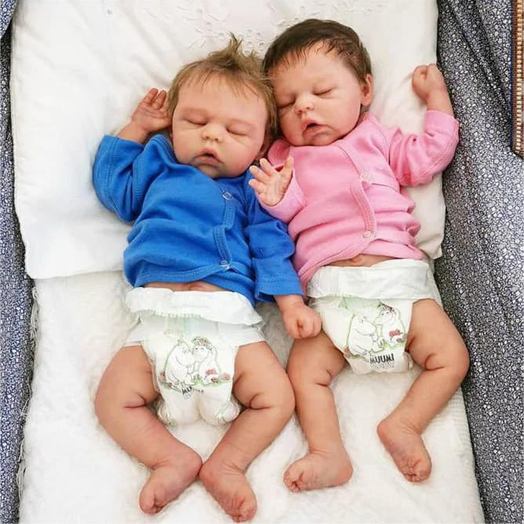 12"&16" Solid Platinum Liquid Realistic Baby Boy and Girl,Flexible Newborn Baby Doll Wdebao and Yayu