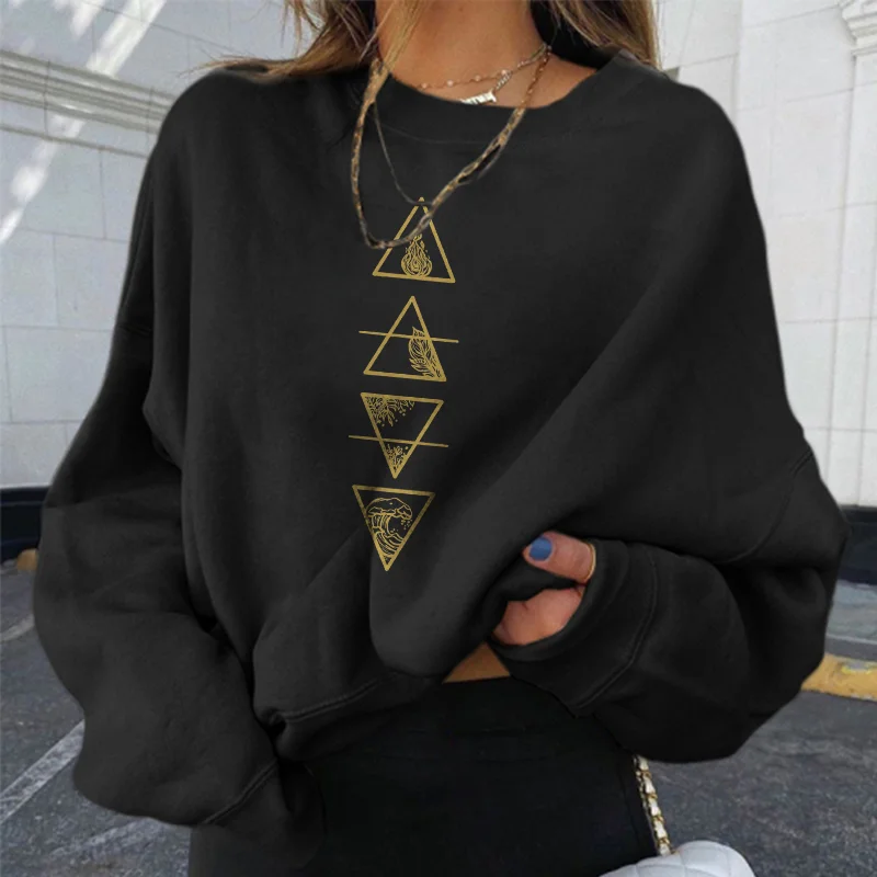   Triangle Mysterious Elements Print Women's Sweatshirt - Neojana