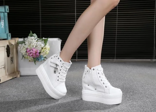 NEW Brand Hidden Heels Platform Sneakers Women Breathable Air Wedge Sock Shoes Woman Casual Ladies Boots Zapatos Mujer 2022 W05