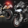 Motorcycle Model With Engine Startup, Throttle Control, And Exhaust Spray Simulation, Die-Cast Motorcycle, Ideal Gift For Men