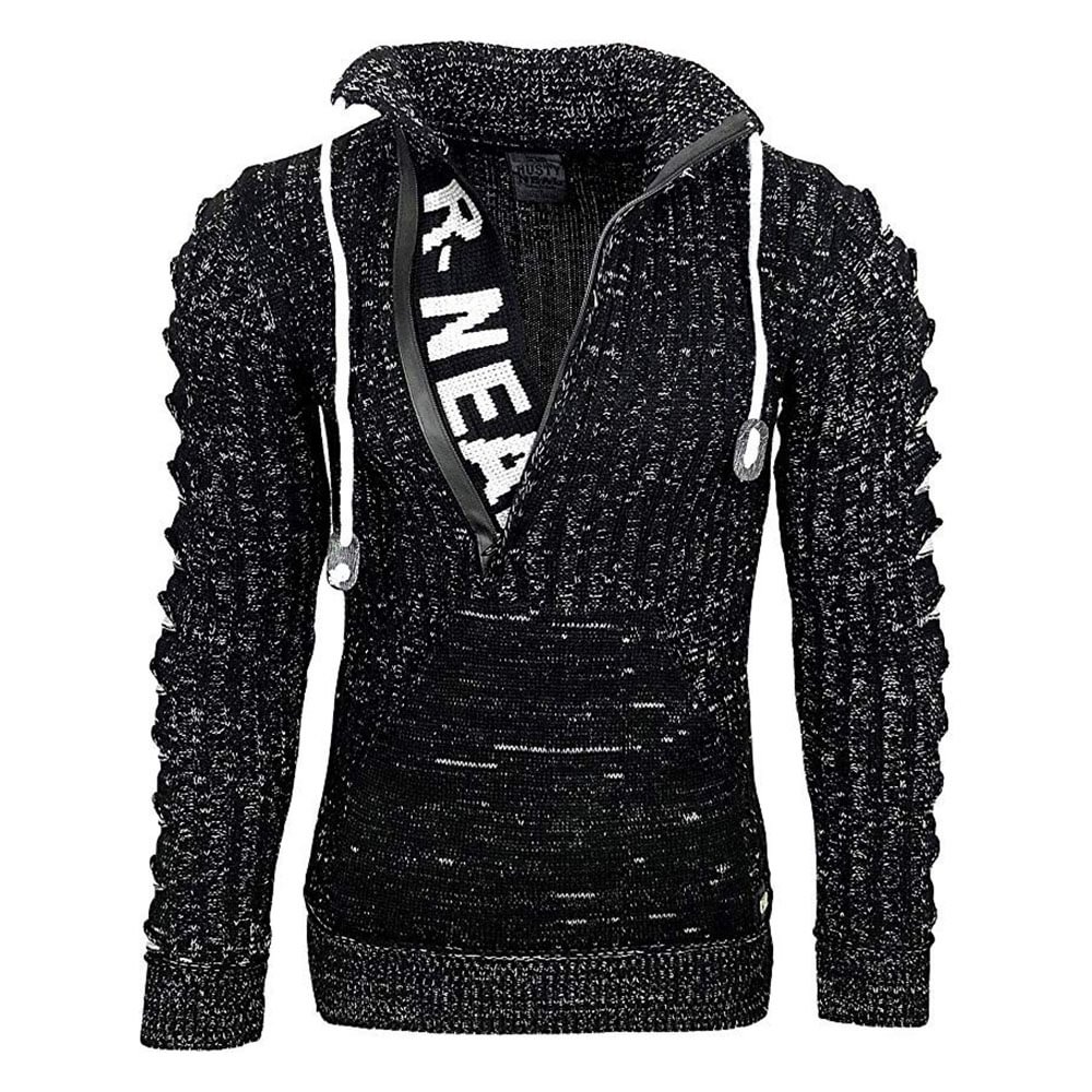 Men's Long-sleeved Lapel Sweater Pullover Sweater Coat / [viawink] /