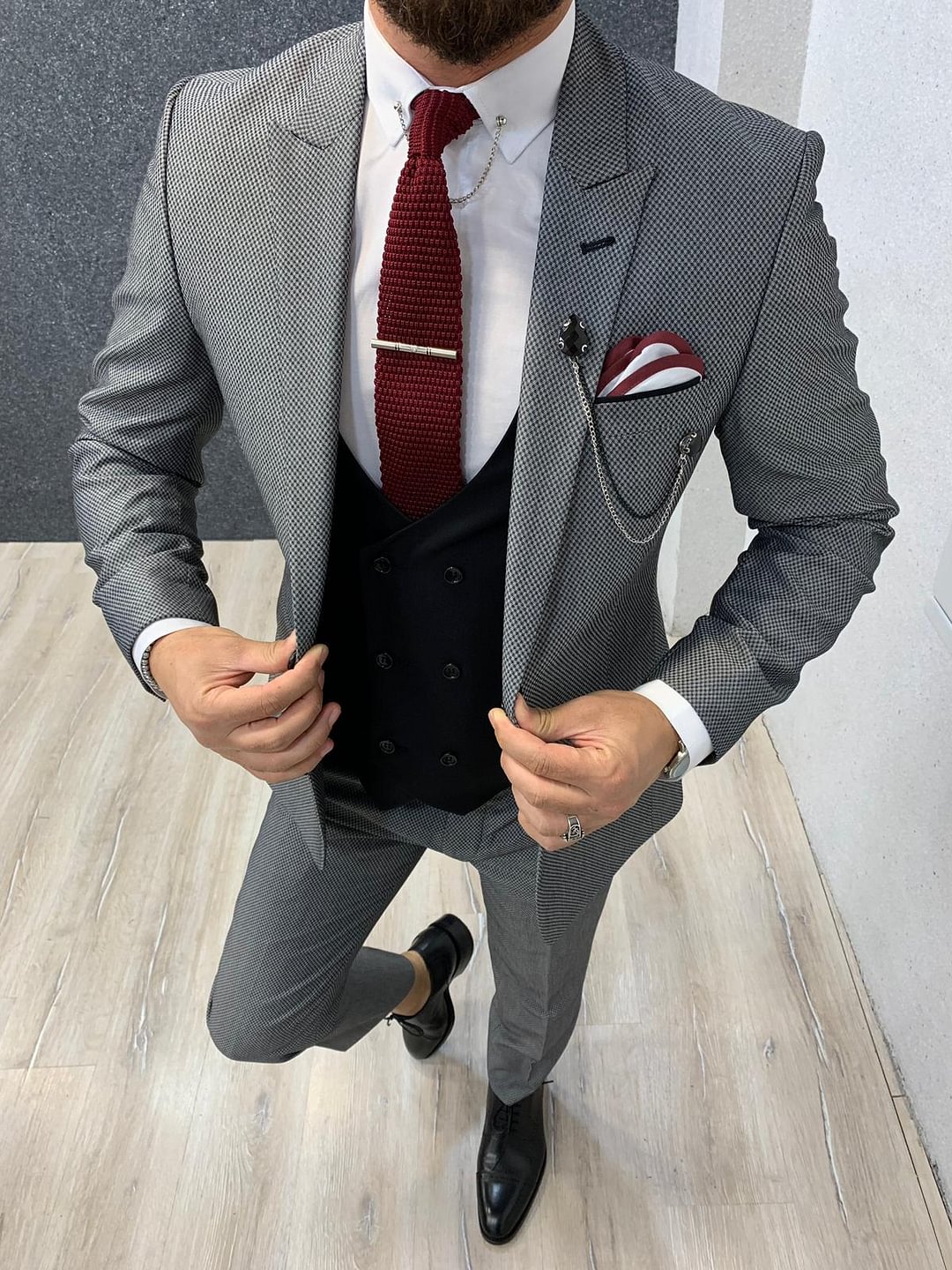 Bojoni Allan Slim Fit Suit Gray