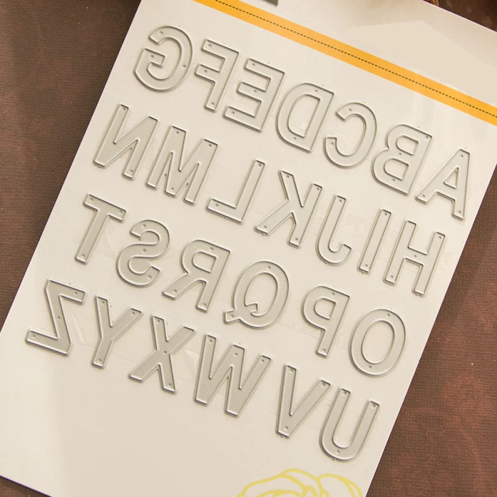 Metal DIY Scrapbooking Photo Alphabet Letter Die Cutting Dies Decoration Embossing Craft Card Template 26 Pcs/set