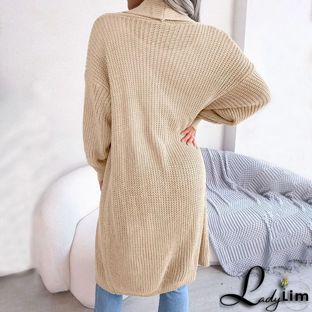 Casual Solid Colour Cardigan