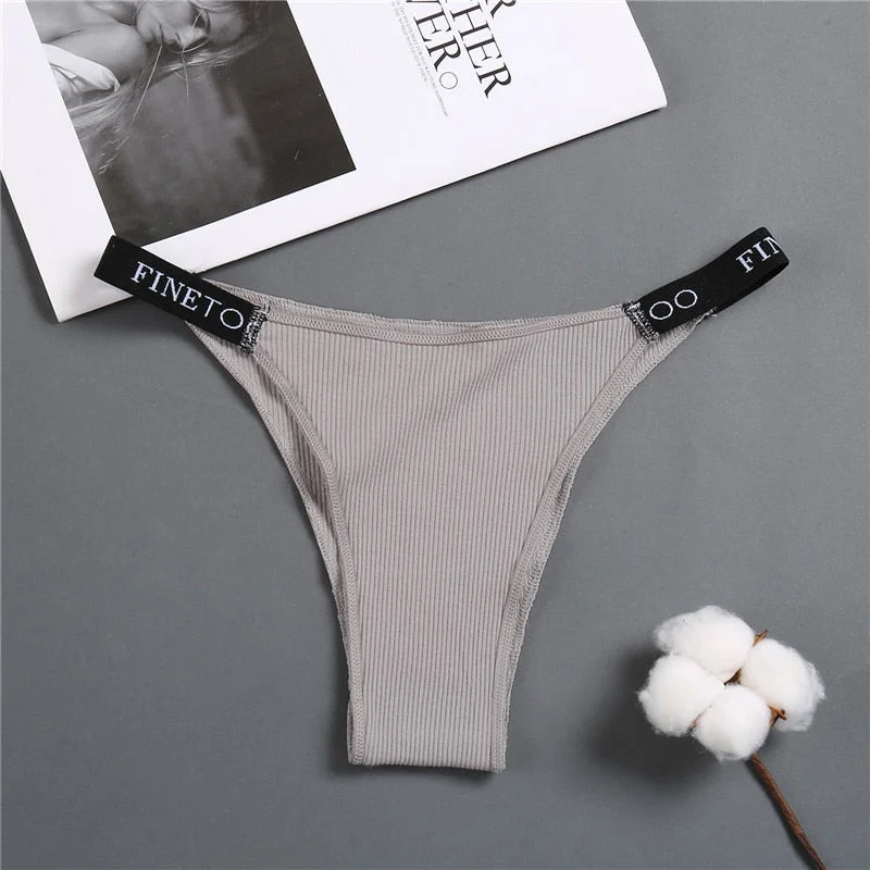 Sexy Lingerie Women Cotton Panties Finetoo Letter Low Waist Female Briefs Underwear Comfortable Underpants Women Intimates M-XL