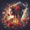 Belle and Beast Full 14CT 2 Strands DIY Stamped Cross Stitch Kits for Beginners Adults Home Wall Decor Cross Stitch Art and Crafts Kits 40x40cm tapestrymarket