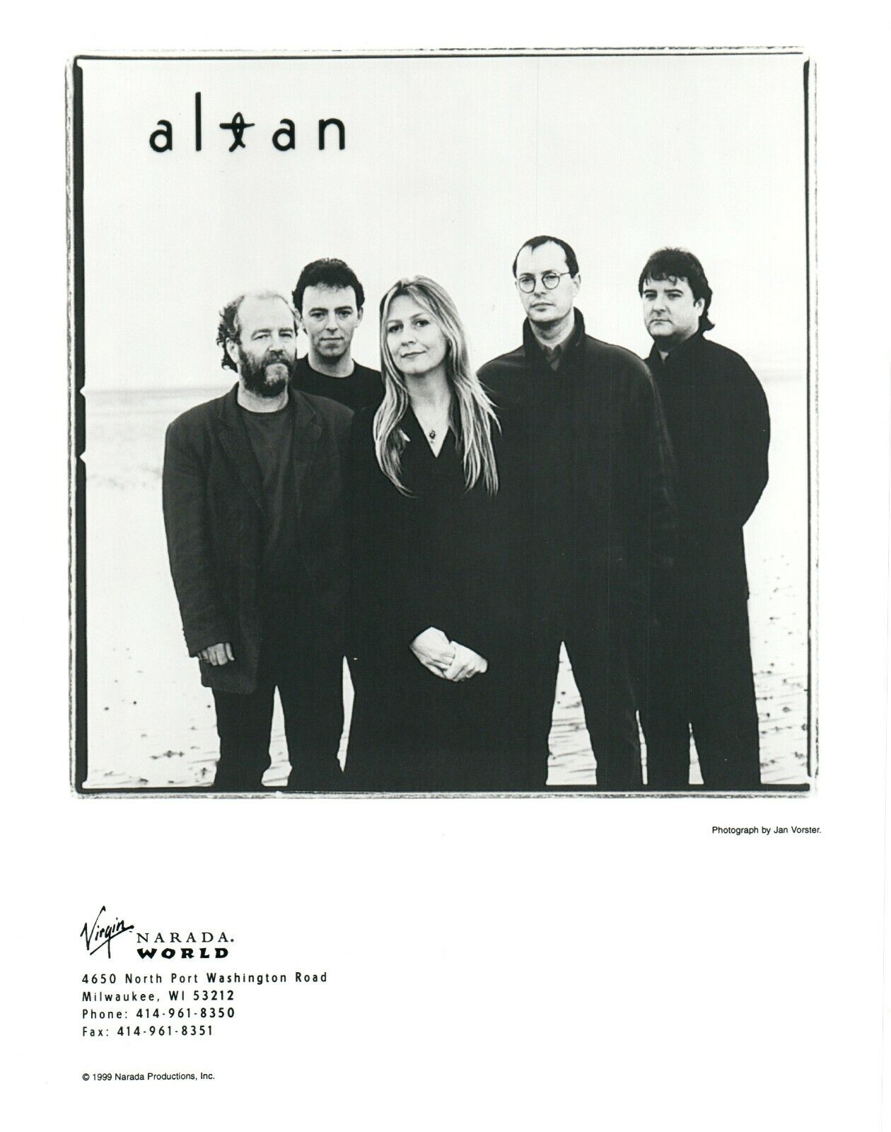 ALTAN Irish Folk Music Band 8x10 Promo Press Photo Poster painting Virgin Records Narada 1999