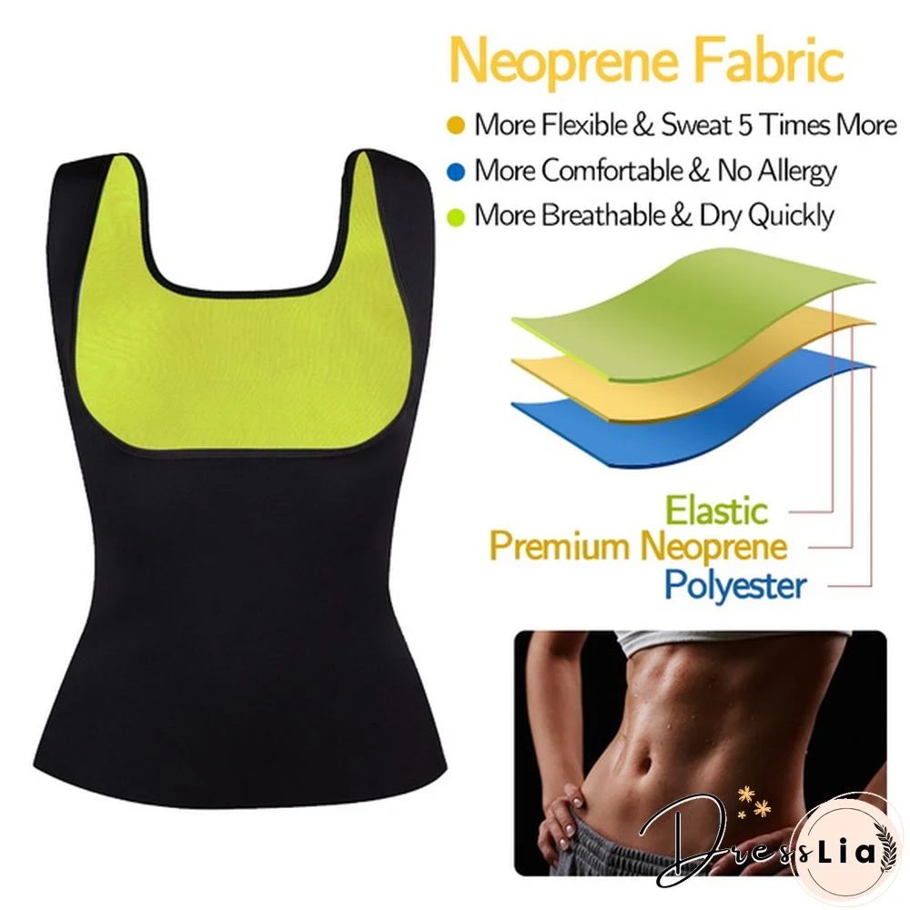 Women Waist Trainer Vest Slimming Corset Sweat Suits Neoprene Sauna Vest Workout Tank Tops Weight Loss Postpartum Body Shaper Shirt