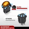 Nilight 5Pcs Waterproof Round Rocker Toggle Yellow LED Switch 12V 20A 3 Pin ON Off SPST for Car Truck Boat Marine Automotive RV with Locked Terminal Wires