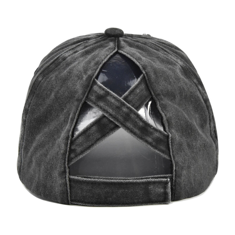 Horsetail Hole Baseball Cap Braids Do Old Baseball Cap Girls Hat Sunshade Cap Soft Top Retro Hat