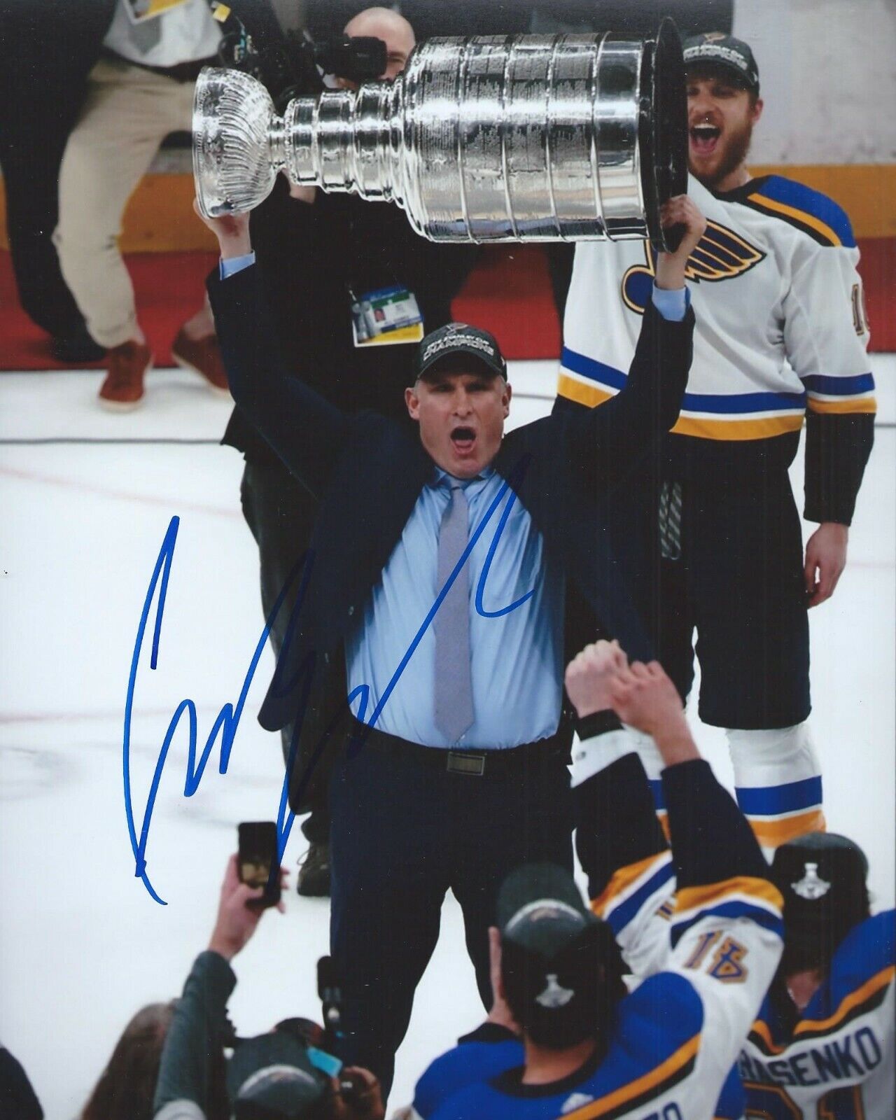 Craig Berube Signed 8×10 Photo Poster painting St Louis Blues Stanley Cup Autographed COA B