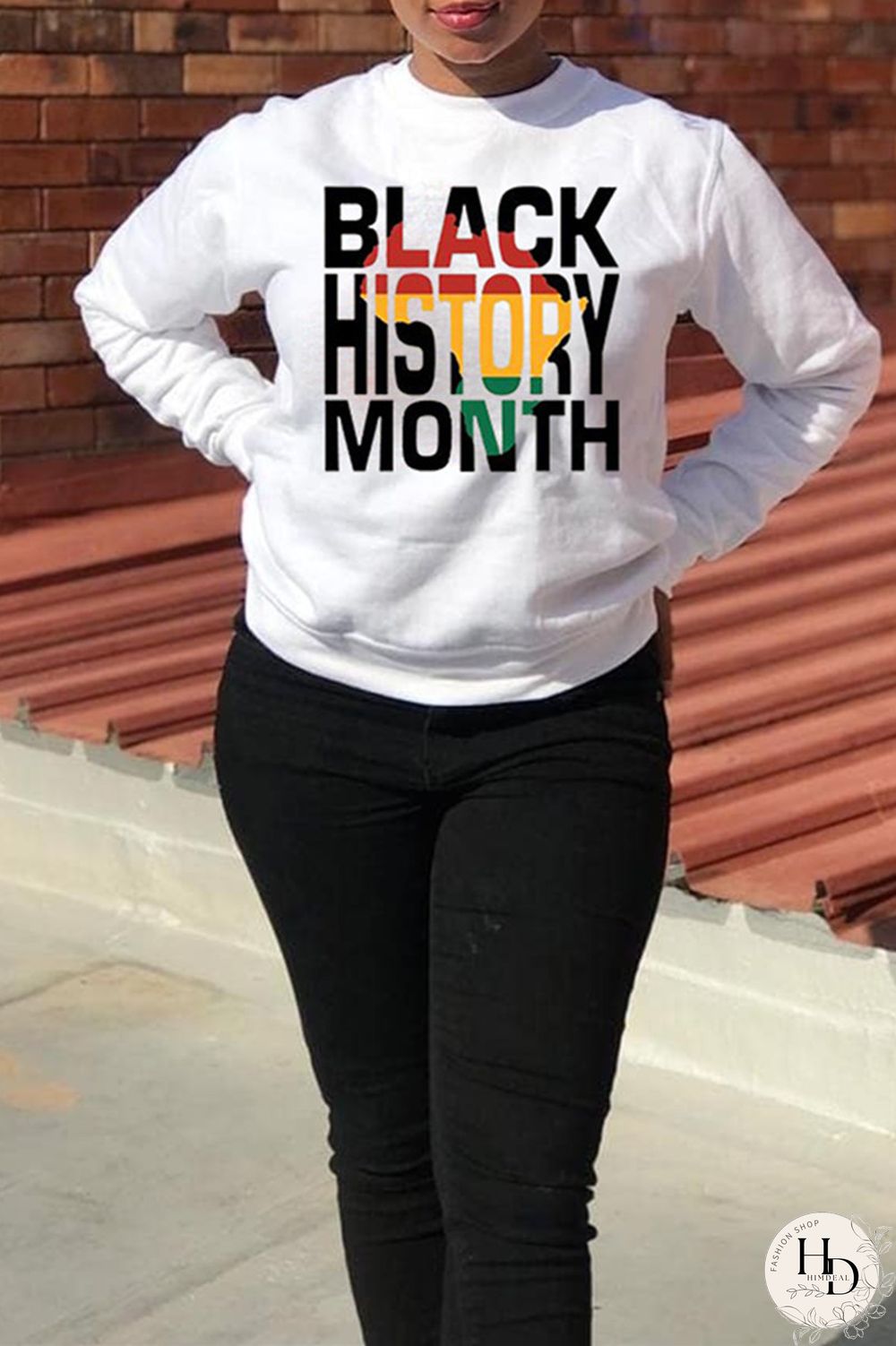 White Fashion Casual Letter Print Basic O Neck Tops