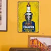 Bougie d&rsquo;allumage Champion - Panneaux en &eacute;tain m&eacute;tallique(20*30cm/30*40cm) - Garage
