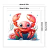>SALE<Full Embroidery Eco-cotton Thread 14CT Printed Crab Cross Stitch Artwork 40x40cm