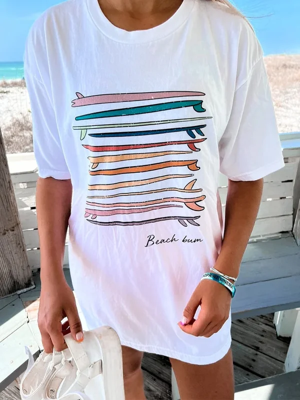 Let's Go Surfing Beach Bum T-Shirt