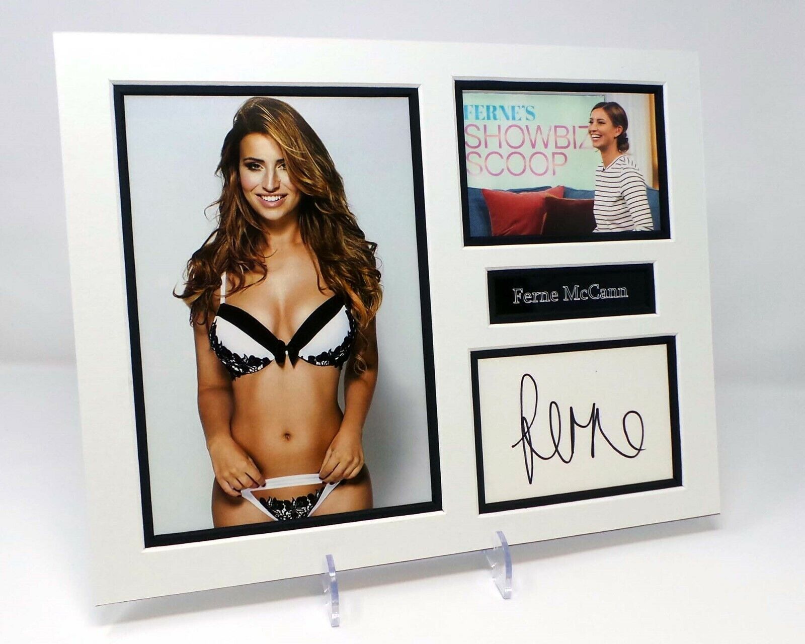 Ferne MCCANN Signed Mounted Photo Poster painting Display AFTAL COA TOWIE & This Morning