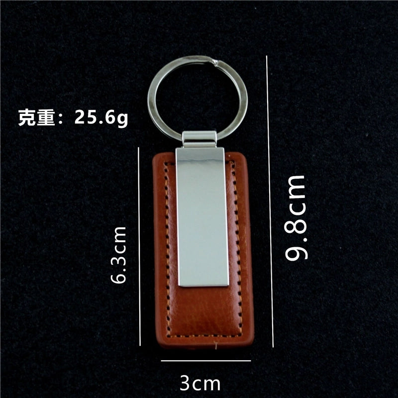 Minimalist Classic Style Solid Color Pu Leather Zinc Alloy Unisex Bag Pendant Keychain