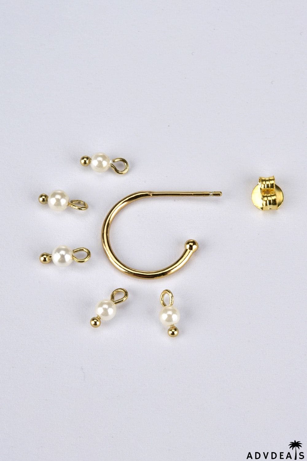 Pearl 925 Sterling Silver C-Hoop Earrings