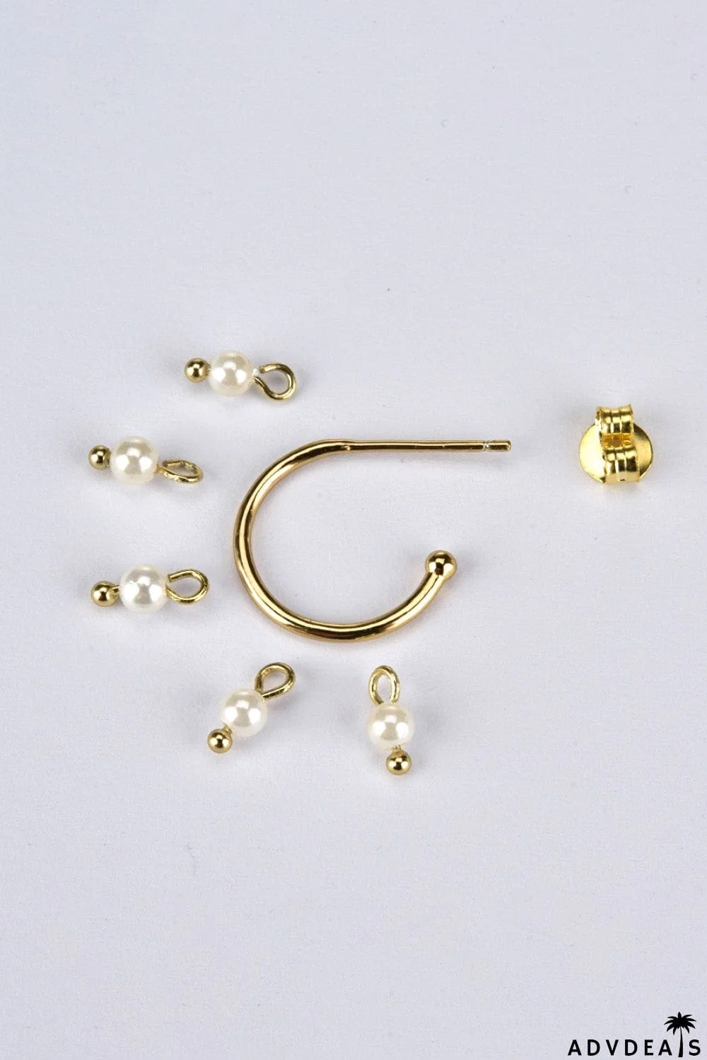 Pearl 925 Sterling Silver C-Hoop Earrings