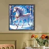 (40*40cm)Christmas Horse - Round AB Drill Diamond Painting
