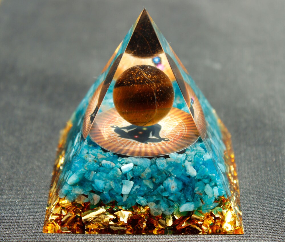 

Orgone Pyramid Chakra - Aquamarine, 501 Original