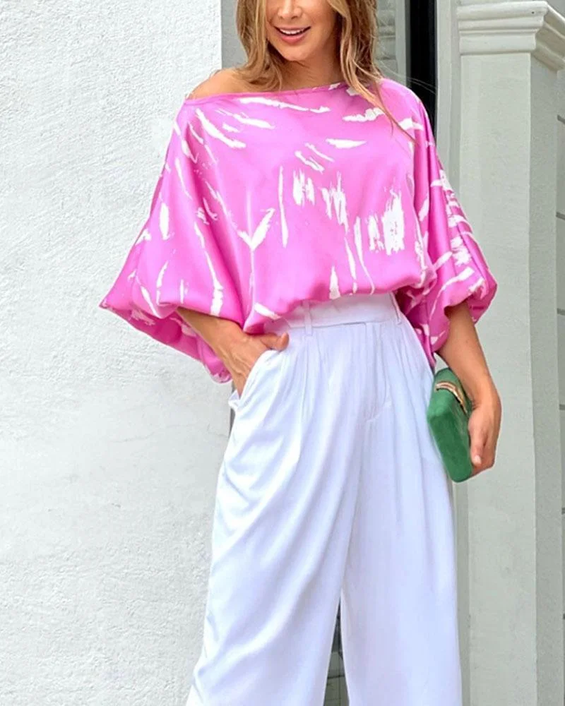 Loose T-shirt Solid Pants Set