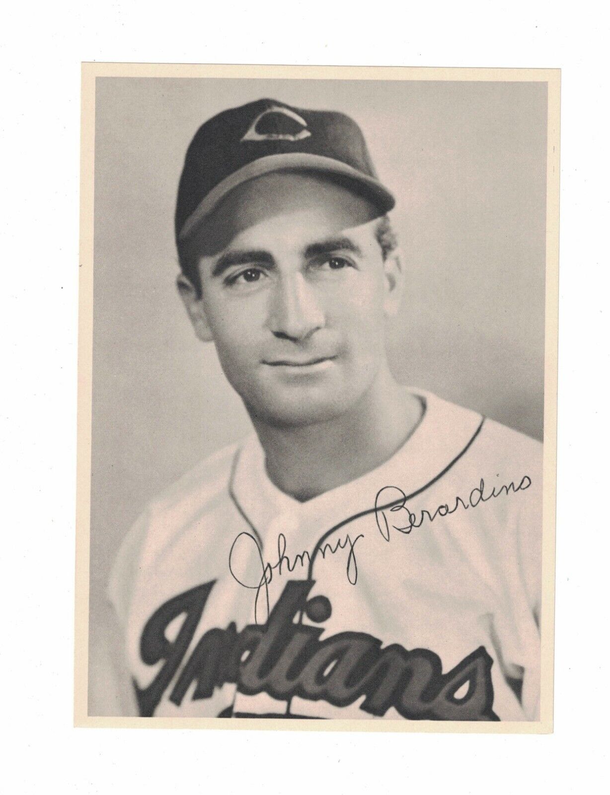 1940's Johnny Berardino Cleveland Indians Picture Pack Baseball Photo Poster painting AO16