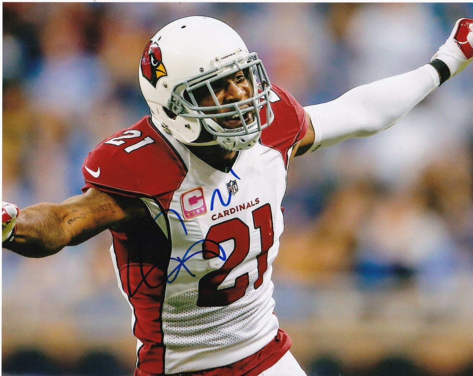 PATRICK PETERSON ARIZONA CARDINALS ACTION SIGNED 8x10